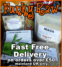Fast free delivery on orders over £50 at the Funky Raw Shop Funky Raw online shop